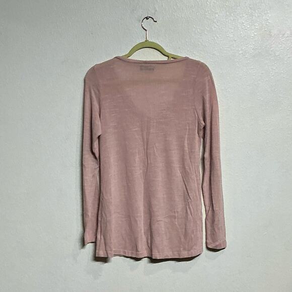 Lauren Moshi Pink V-Neck Top Sz M NWOT - Picture 8 of 11